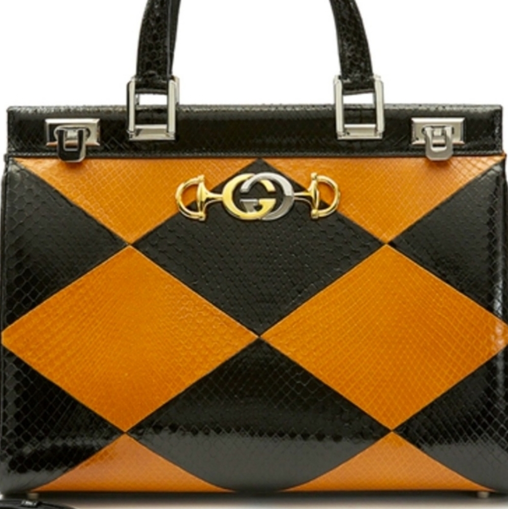 ZUMI SNAKESKIN MEDIUM TOP HANDLE BAG